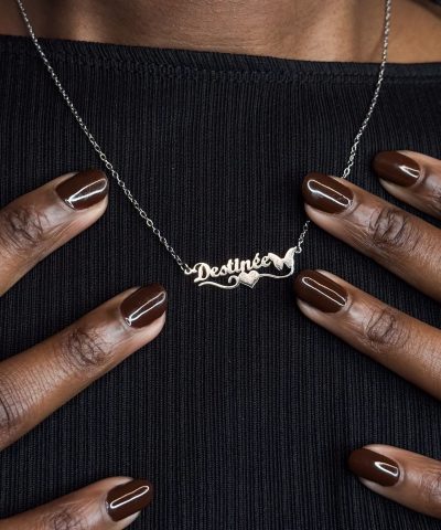 Collier personnalisable avec pendentif papillon et cœur – Modèle “Métamorphose”, bijou symbolique