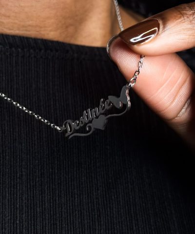 Collier personnalisable avec pendentif papillon et cœur – Modèle “Métamorphose”, bijou symbolique