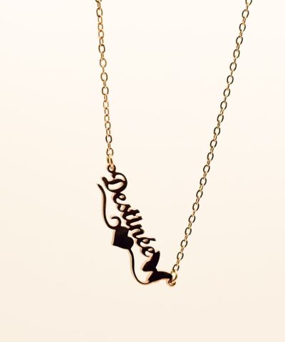 Collier personnalisable avec pendentif papillon et cœur – Modèle “Métamorphose”, bijou symbolique